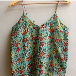 Spaghetti printed cotton top